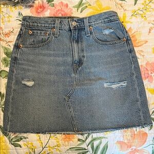 Levi Strauss Distressed Denim Skirt